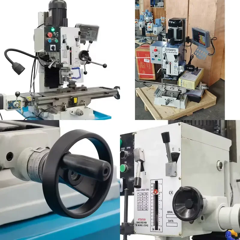 for Drilling and Milling Machine ZAY7045FG MT4 Spindle Vertical Workbench Industrial Metal Workshop Milling Machine