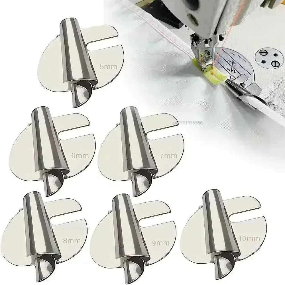 3mm-10mm Stainless Steel Sewing Rolled Hemmer Foot Durable Sewing Machine Presser Foot DIY Crafts Hemming Puller Accessories