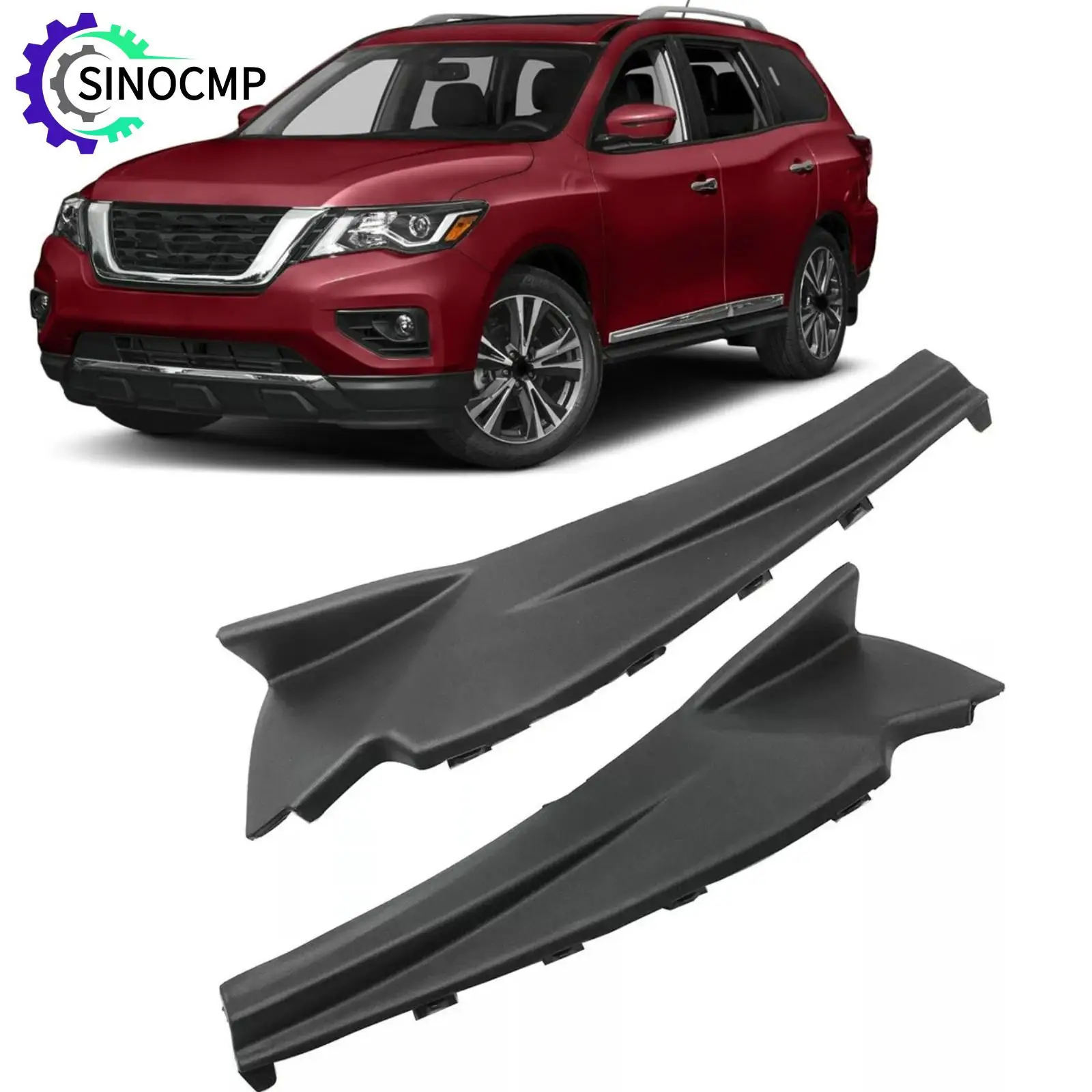 

1pair Wiper Cowl Extension Trim 66894-3KA0A 66895-3KA0A for Nissan Pathfinder 2013-2020 Car Wiper Cowl Trim Extension Cover Cap