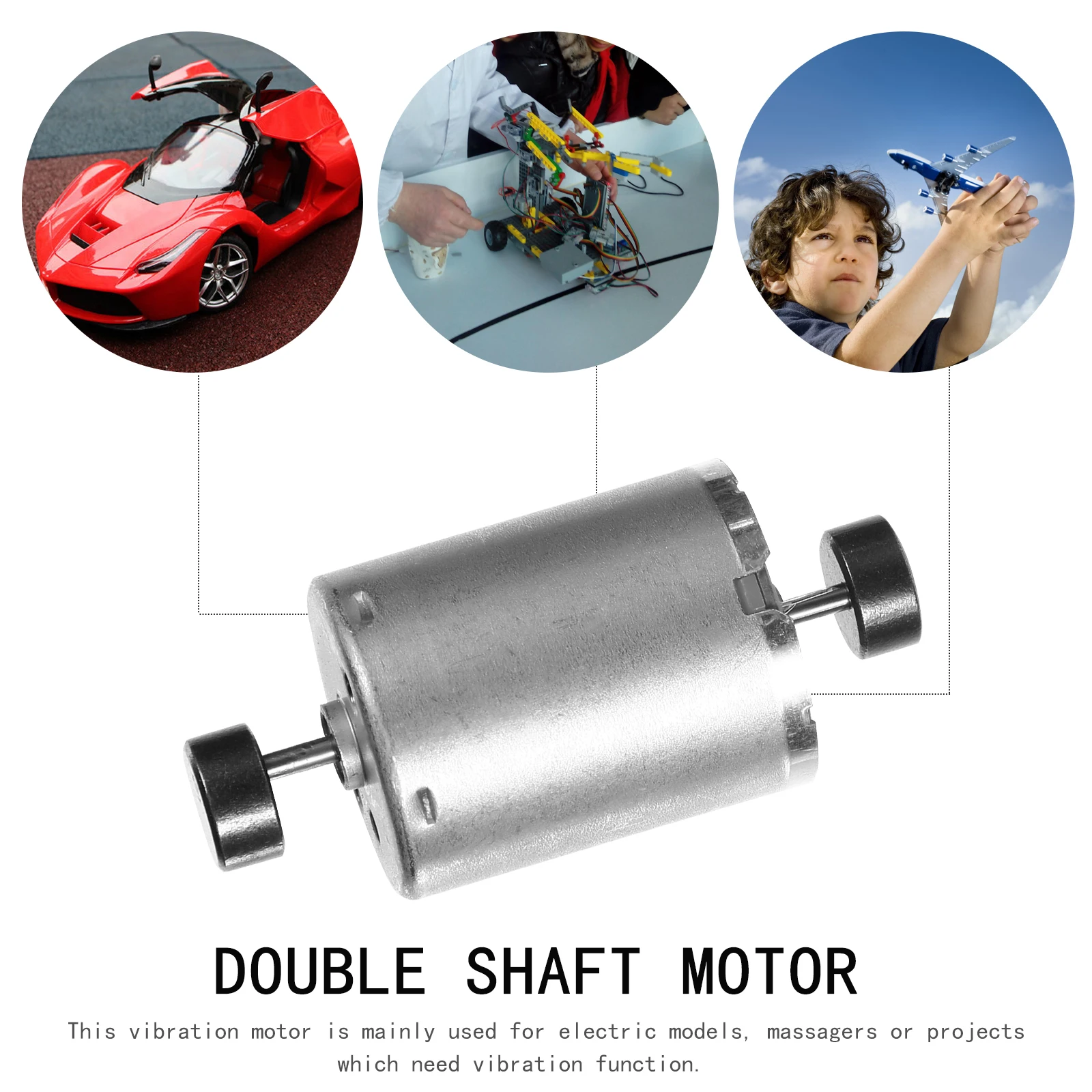 2pcs Dc Vibration Double Shaft Electric Dual Head Motor For Dc Vibration Motor Massagers Low Noise Power Efficient