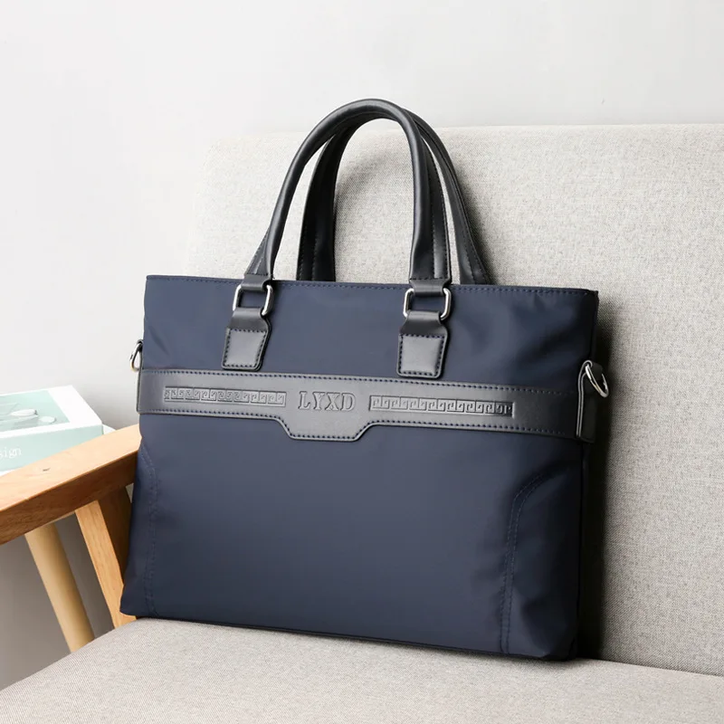 

New Men's Canvas Handheld Briefcase Men's Single Shoulder Crossbody Bag File Office Bag