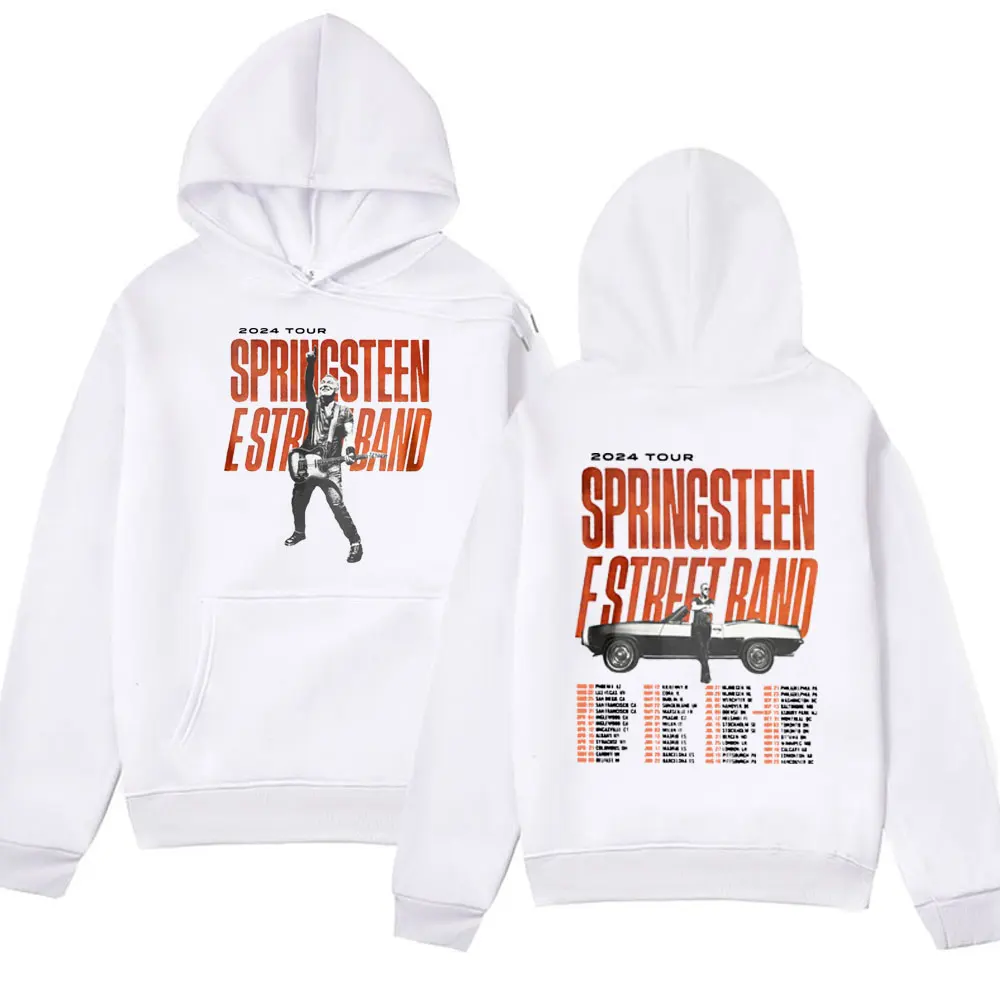 Rapper Bruce Springsteen and E Street Band 2024 Tour Hoodie Men Fall Winter Long Sleeve Sweatshirts Unisex Y2k Streetwear Hoody