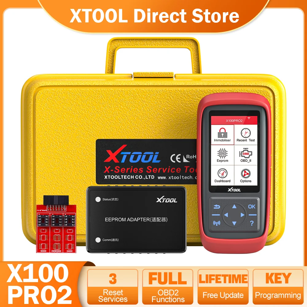 

XTOOL X100Pro2 Key Programming Tools OBD2 Reader Automotive Scanner Car Diagnostic Tool IMMO Key Fob Programmer Free Update