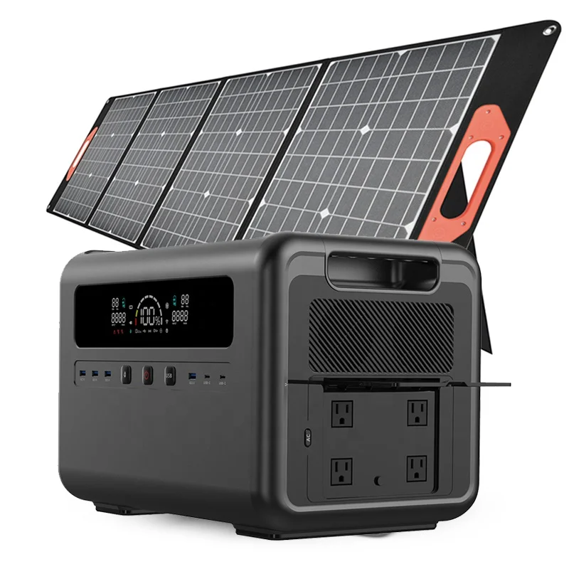 230V EU Plug 2400W 3000W Power station LiFePO4 Solar Generator  Portable Power Station For Emergency Outdoor