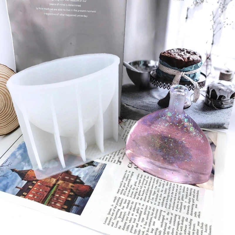 Geometric Unique-shape Vase Silicone Resin Molds for Making Succulent Plant Pot