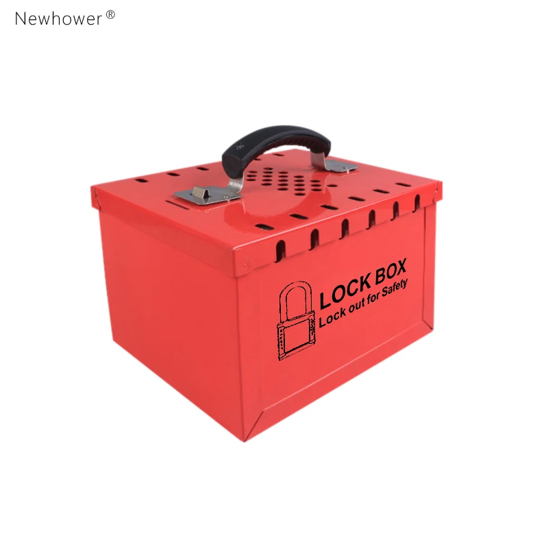 Widen Metal Portable Red Group Lock Box KitLarge Equipment Multiple Multipoint Conctrol Maintenance LOTO Safety Lockout Device