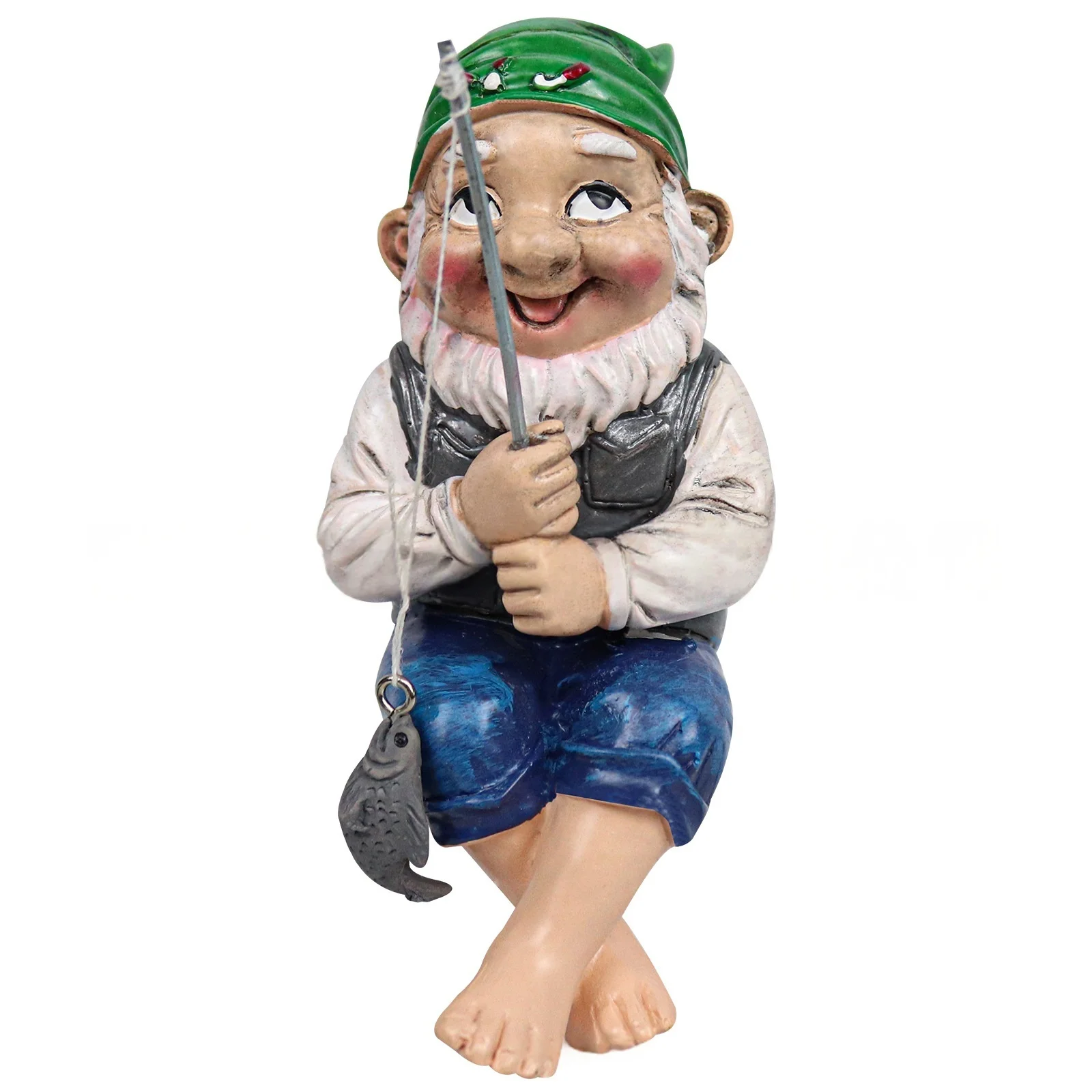 

Garden Gnome Statue Resin Fishing Dwarf Elf Figurines Naughty Funny Garden Statues Lawn and Yard Art Resin Decorations Sculpture