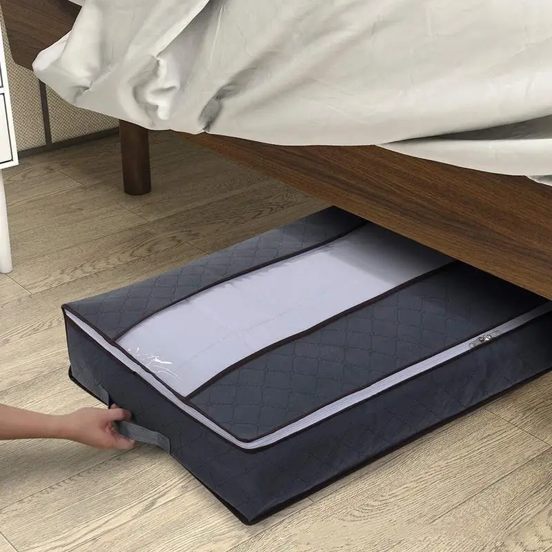 

Under The Bed Clothes Storage Storage Bins Under Bed Organizer 2 Pcs Bedding Organizer Large Storage Bags Underbed Clothes