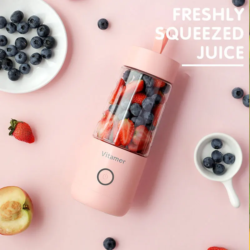 Espremedor de frutas elétrico usb 350ml recarregável sem fio smoothie liquidificador máquina mini misturador frutas copo suco misturador cozinha