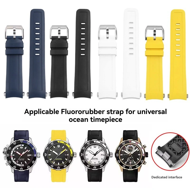 Quick release Original style watchband For IWC AQUATIMER IW376 Ocean Timepiece IW356802/376705 Fluorine rubber Strap 22mm