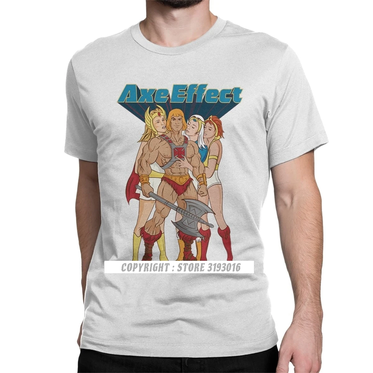 Of The Universe T Shirts The Axe Effect He Man He-Man  Skeletor She-Ra Beast T Shirt for Men Camisa T-Shirt Cotton