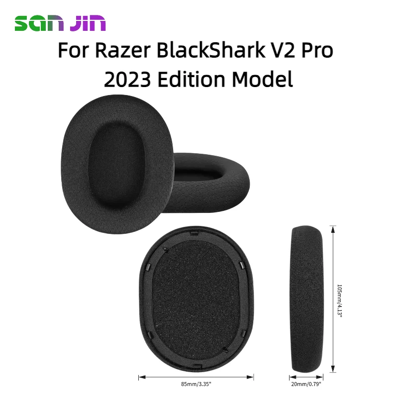 

1 Pair Replacement Ear Pads For Razer BlackShark V2 Pro 2023 Edition Model Headphones Softer Protein Leather Earpads