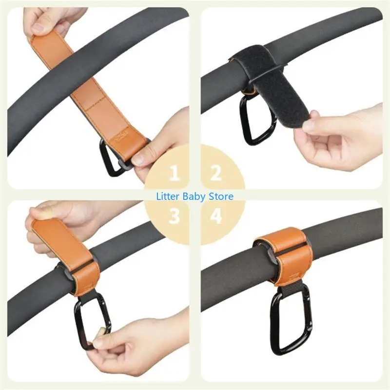 N80C Baby Stroller Hook Hanging Carabiner Hooks Pushchair Shopping Cart Accessories