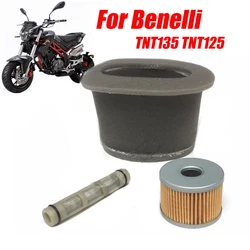 Motorcycle Air Filter Oil Filter Oil Grille Cleaner For Benelli TNT135 TNT125 BJ125-3E/BJ135