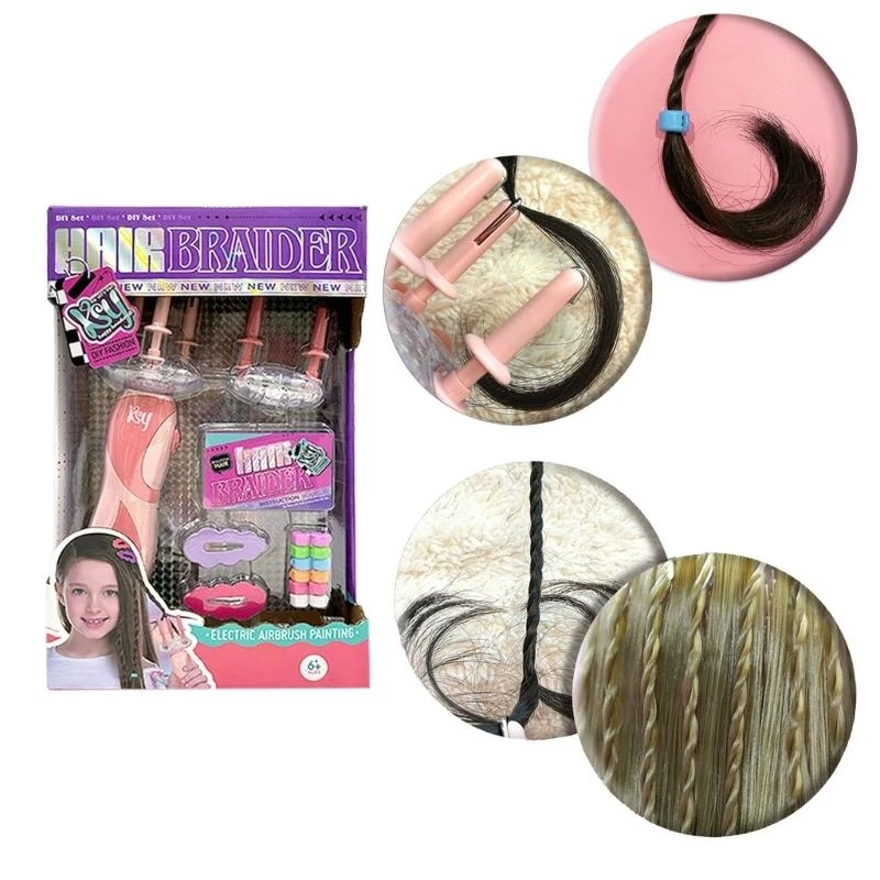 Y4QA criativo traidora cabelo criativo kits trança cabelo cabelo penteado diy penteado para criança presente