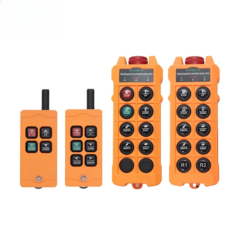 

AC/DC12 24V IP67 4 Buttons Wireless Hydraulic Industrial Radio Remote Control Transmitter and Receiver