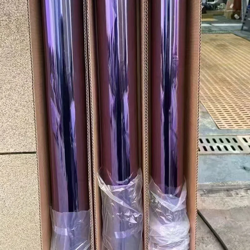 1.52*30m/roll Chameleon Tint Red Blue Green Purple Window Film Car Window Tint With High Heat Insulation UV Rejection