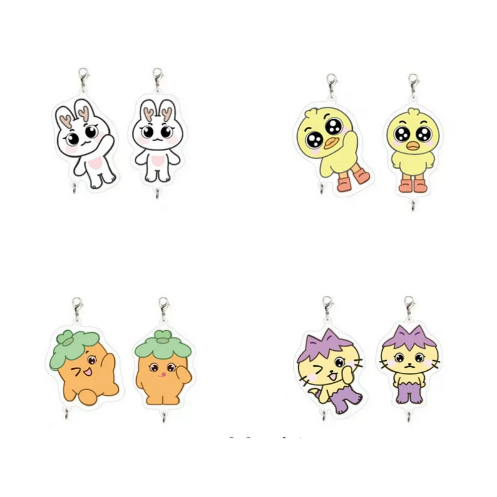 

Акриловые 2D-брелоки для телефонов, милые маленькие животные, подвески для школьных рюкзаков, аксессуары с выражениями, подарки для фанатов аниме