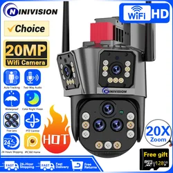 10K 20MP PTZ Camera Five Lens Three Screen 20X Zoom AI Human Tracking Outdoor WIFI Security CCTV Surveillance IP Camera IPC360