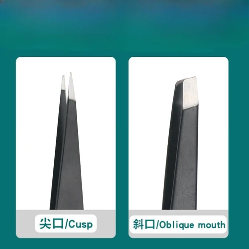 Pinzas para cejas profesionales de acero inoxidable con punta inclinada, herramienta de maquillaje útil y hermosa