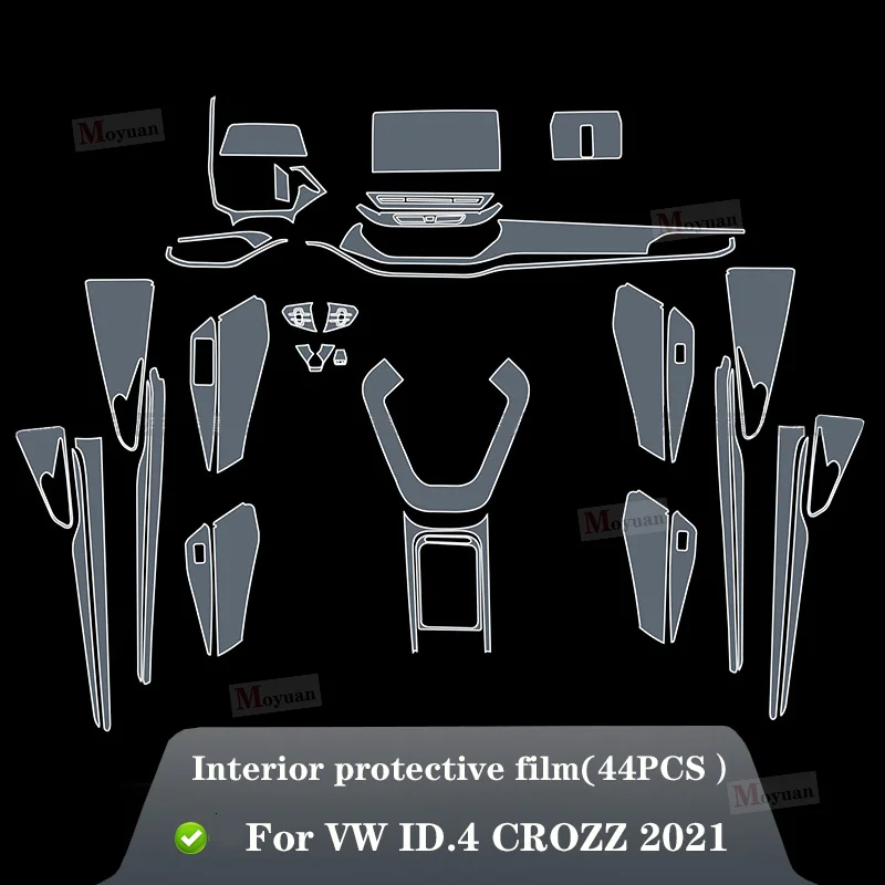 For Volkswagen ID.4 Crozz 2021-2023 Dashboard Panel Center Console Protective film Screen Anti-scratch Wrap Interior Accessories