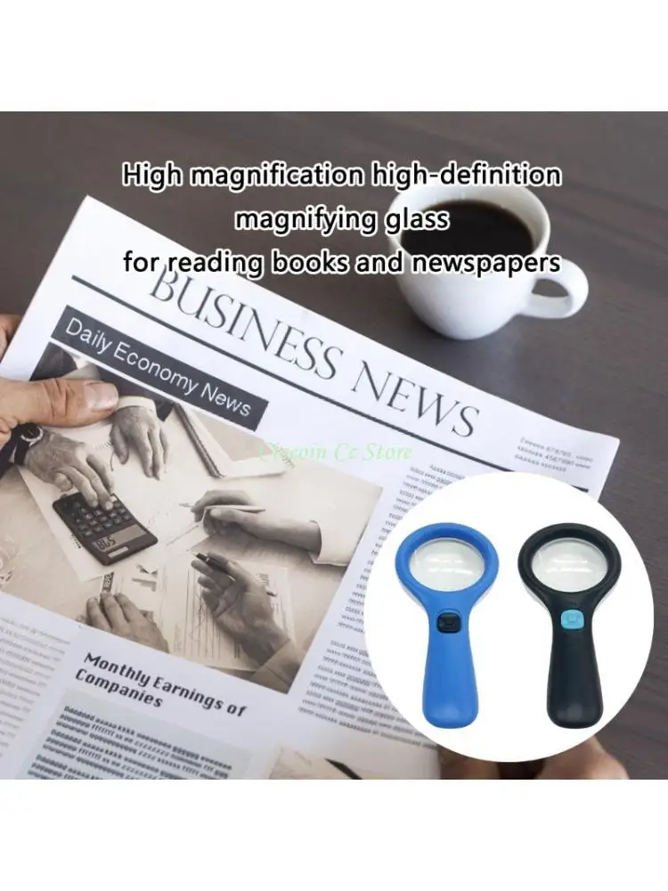 

Увеличительное стекло, линза 10X, 3 светодиода, легкий практичный инструмент для обучения на открытом воздухе, подарок для наблюдения за наукой