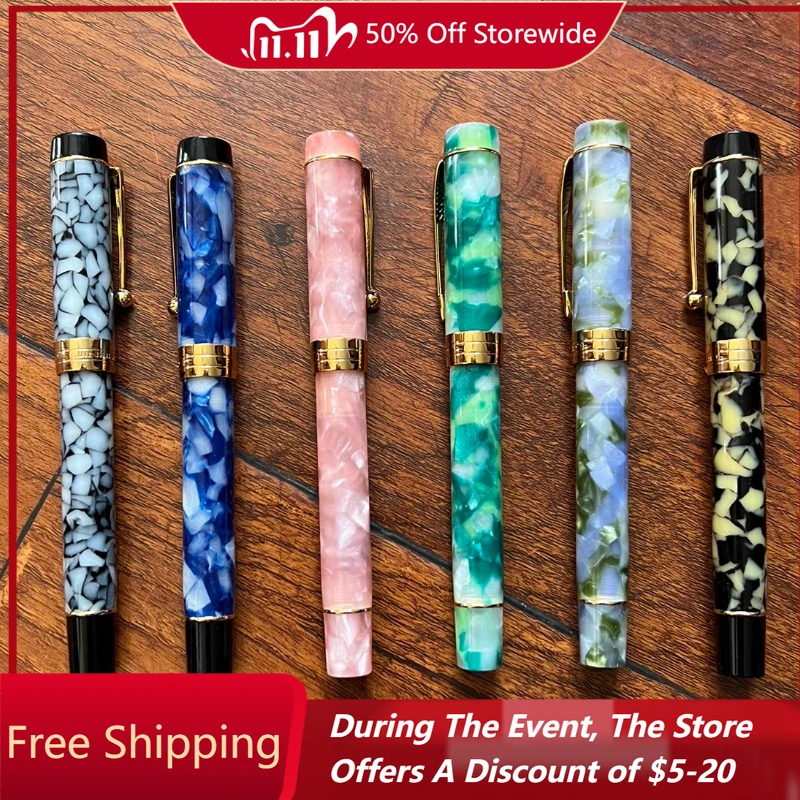 

Лимитированная перьевая ручка Blaoye с длинным лезвием, акриловая чернильная ручка для бизнеса и офиса, EF/F/M, наконечник для практики каллиграфии, канцелярские принадлежности Jinhao