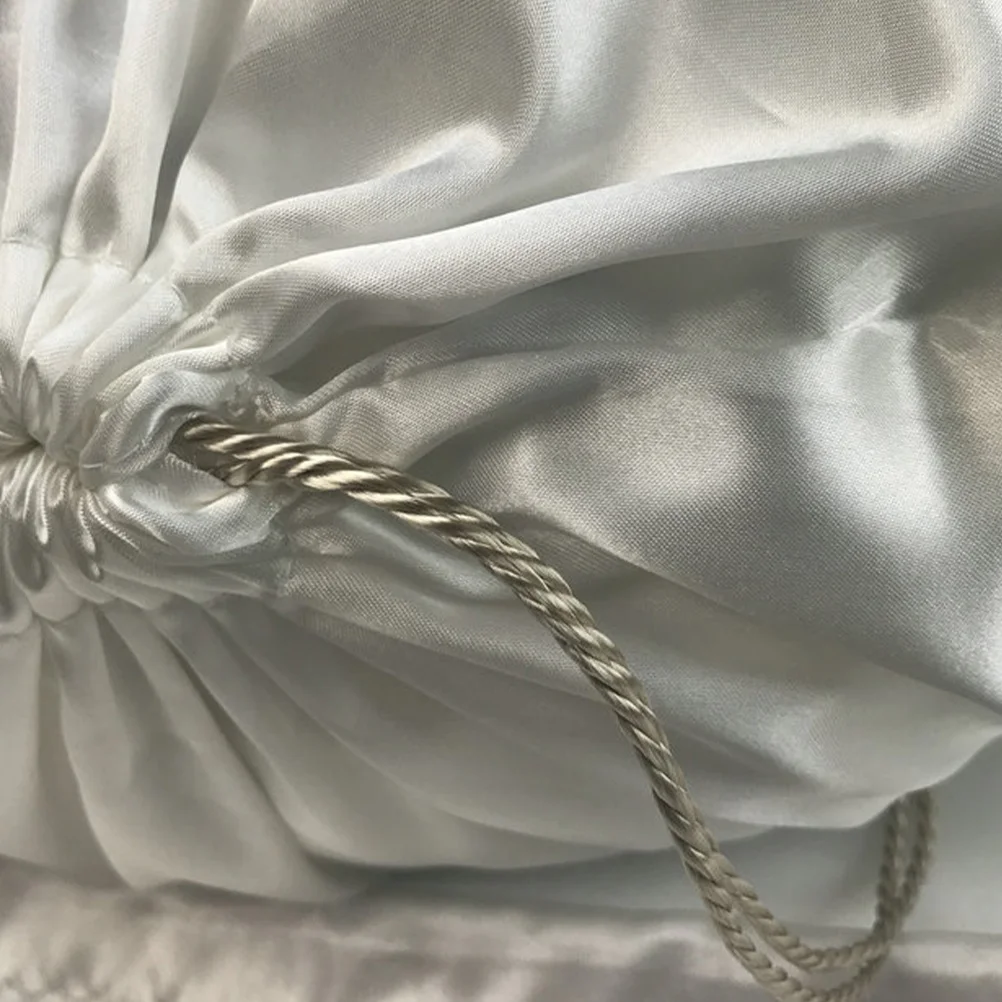 

6Pcs Premium Silk Satin Drawstring Bags Multifunctional Dustproof Pouches for Clothes Makeup Toiletries Draw String Bags