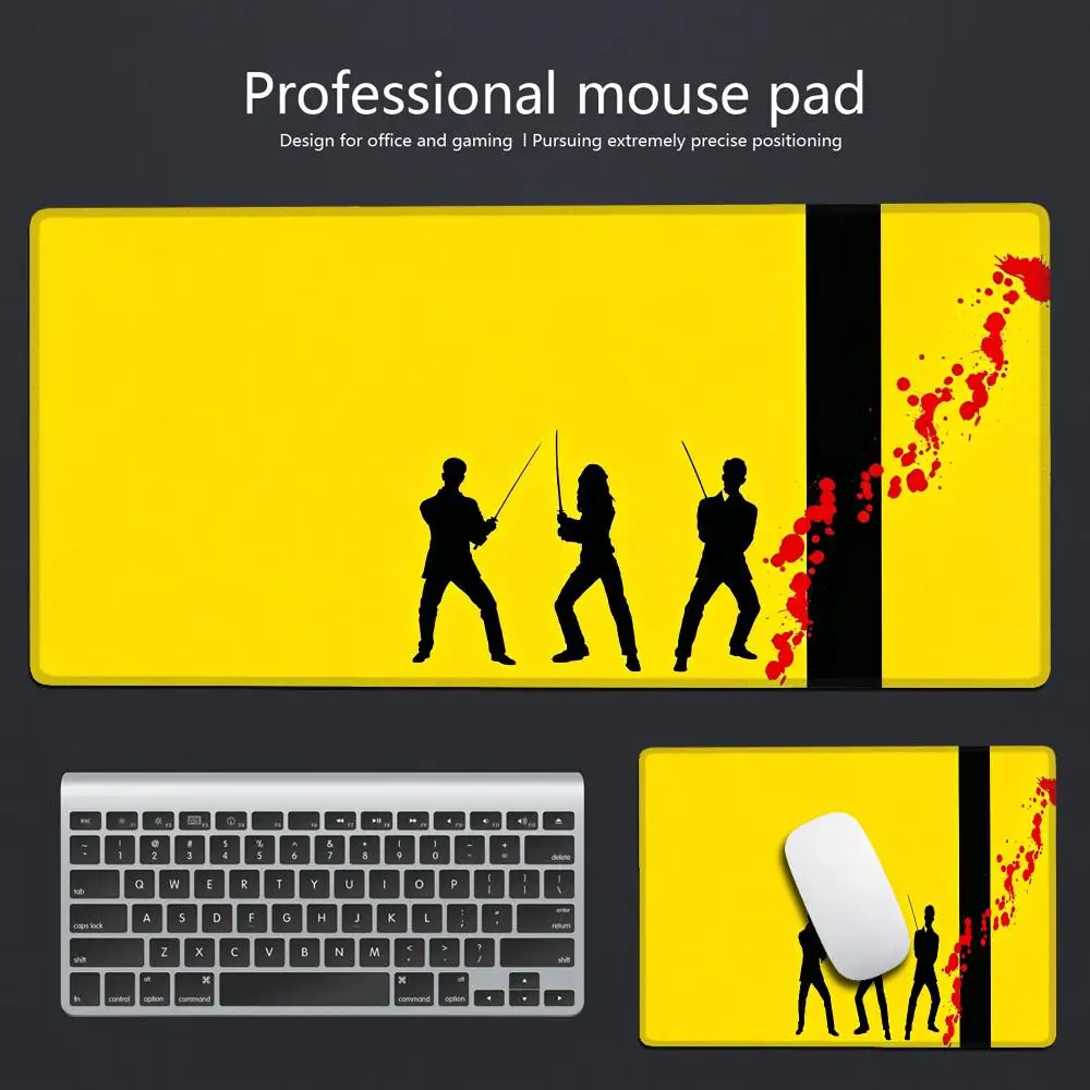 Movie K-Kill B-Bill Mouse Pad Non-Slip Big Desk Mat PC Laptop Accessories Rubber Office Keyboard Large Gamer Decoracion HYBXAXC