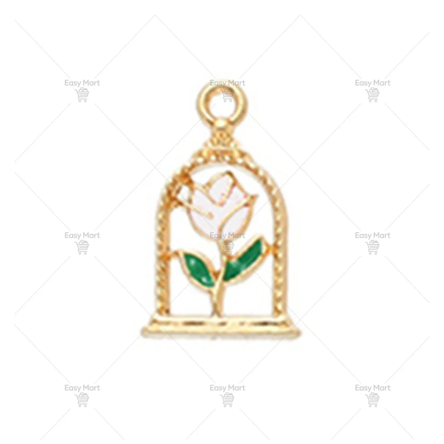 One random style, Heart Shape, Rose Wings, Drip Alloy Pendant.