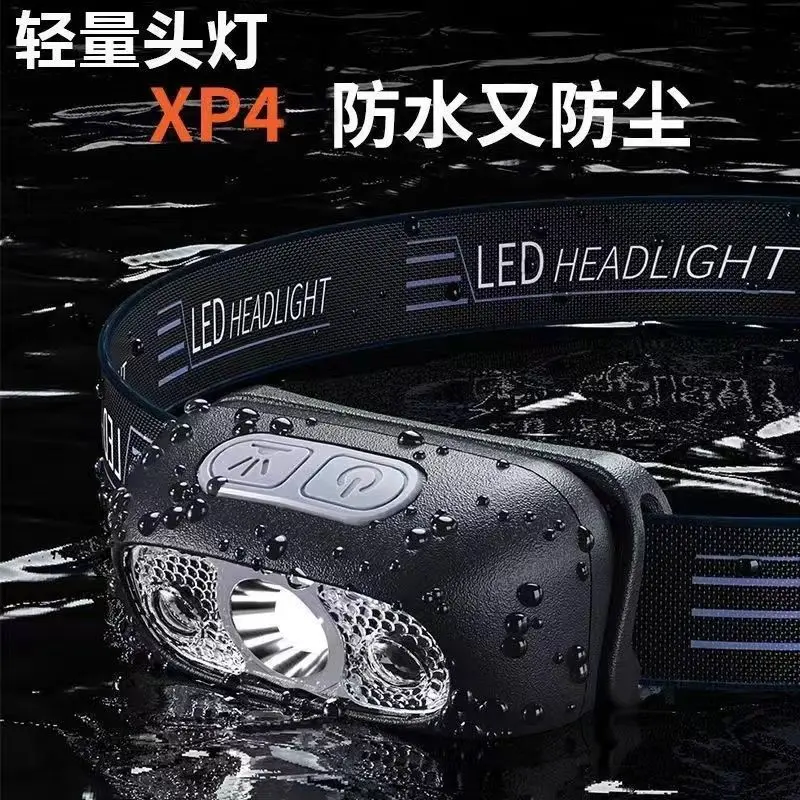 Waterproof Led Camping Headlamp Fishing XPG Sensor Headlamp Built in Battery USB Rechargeable Outdoor Portable Night Light