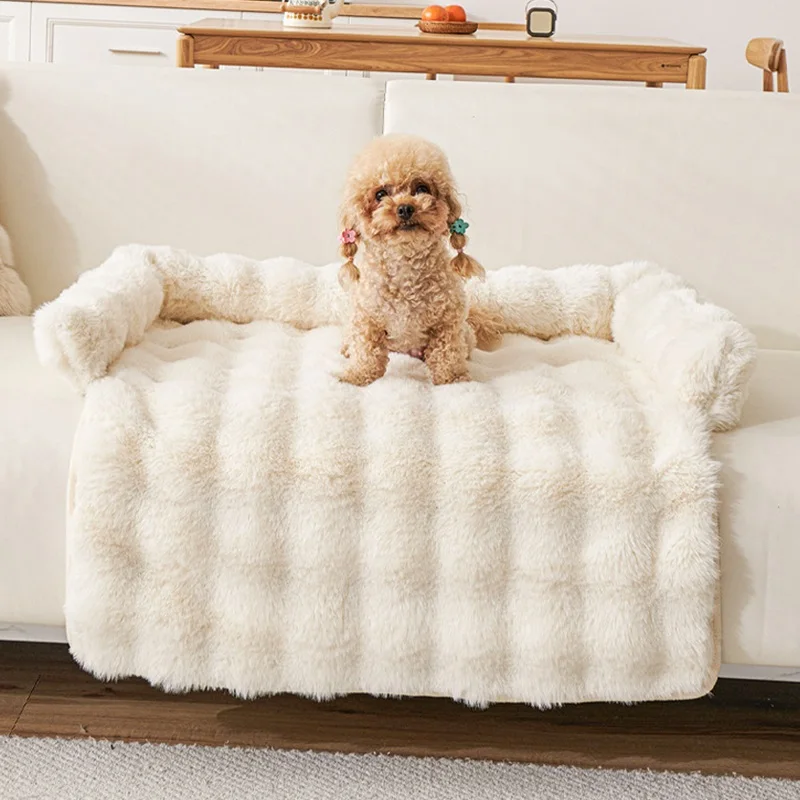 

Winter Warm Plush Dog Bed Mat for Small Medium Pet Dogs Sleeping Beds Luxury Cat Dogs Sofa Blanket Furniture Protector Removable