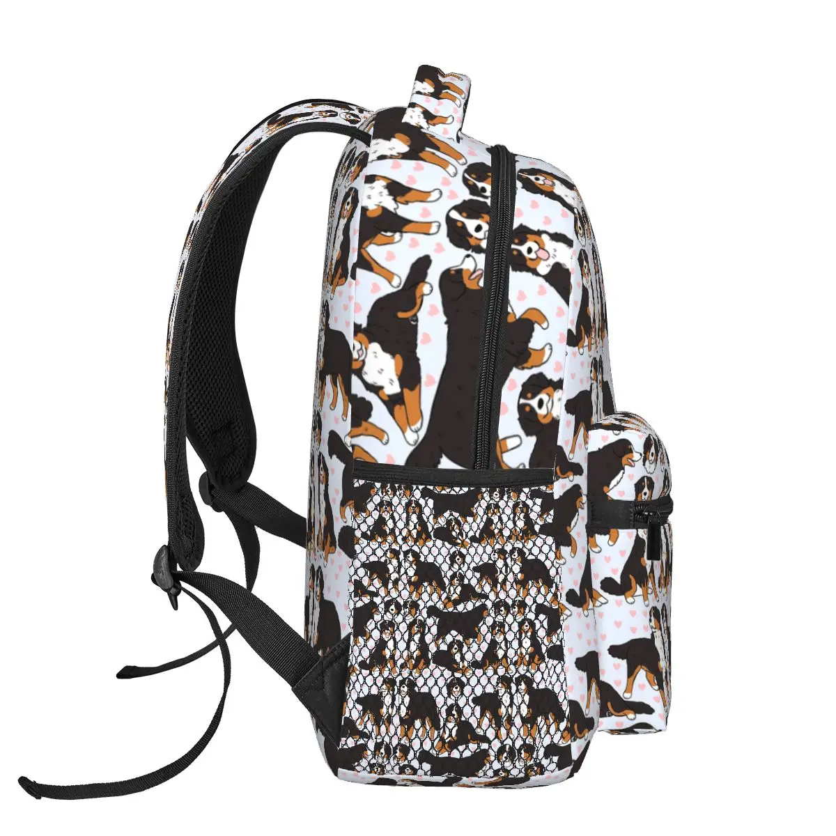 Ransel Pola Ilustrasi Lucu Anjing Gunung Bernese Diskon Besar Tas Buku Anak Kapasitas Besar Tas Sekolah Tas Bahu