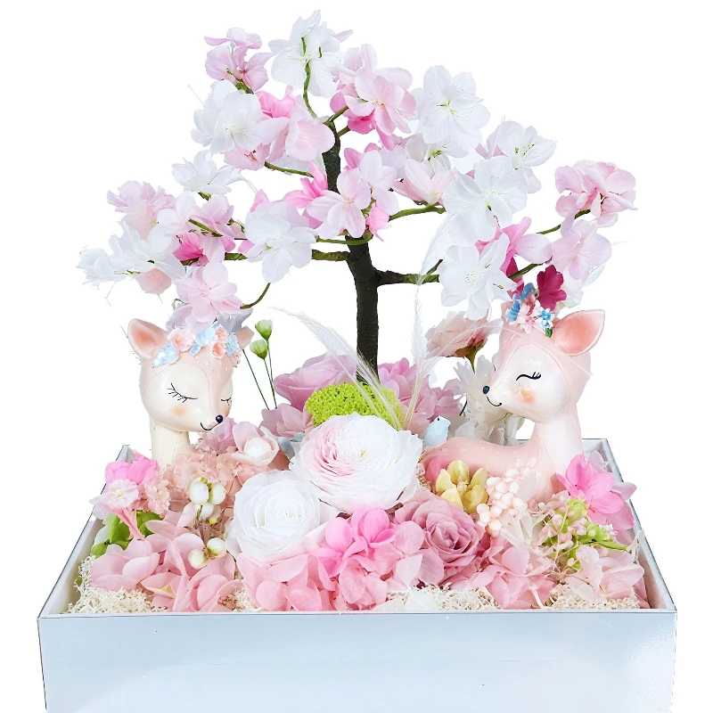 

Acrylic finished real flower rose castle christmas valentine birthday gift creative flower