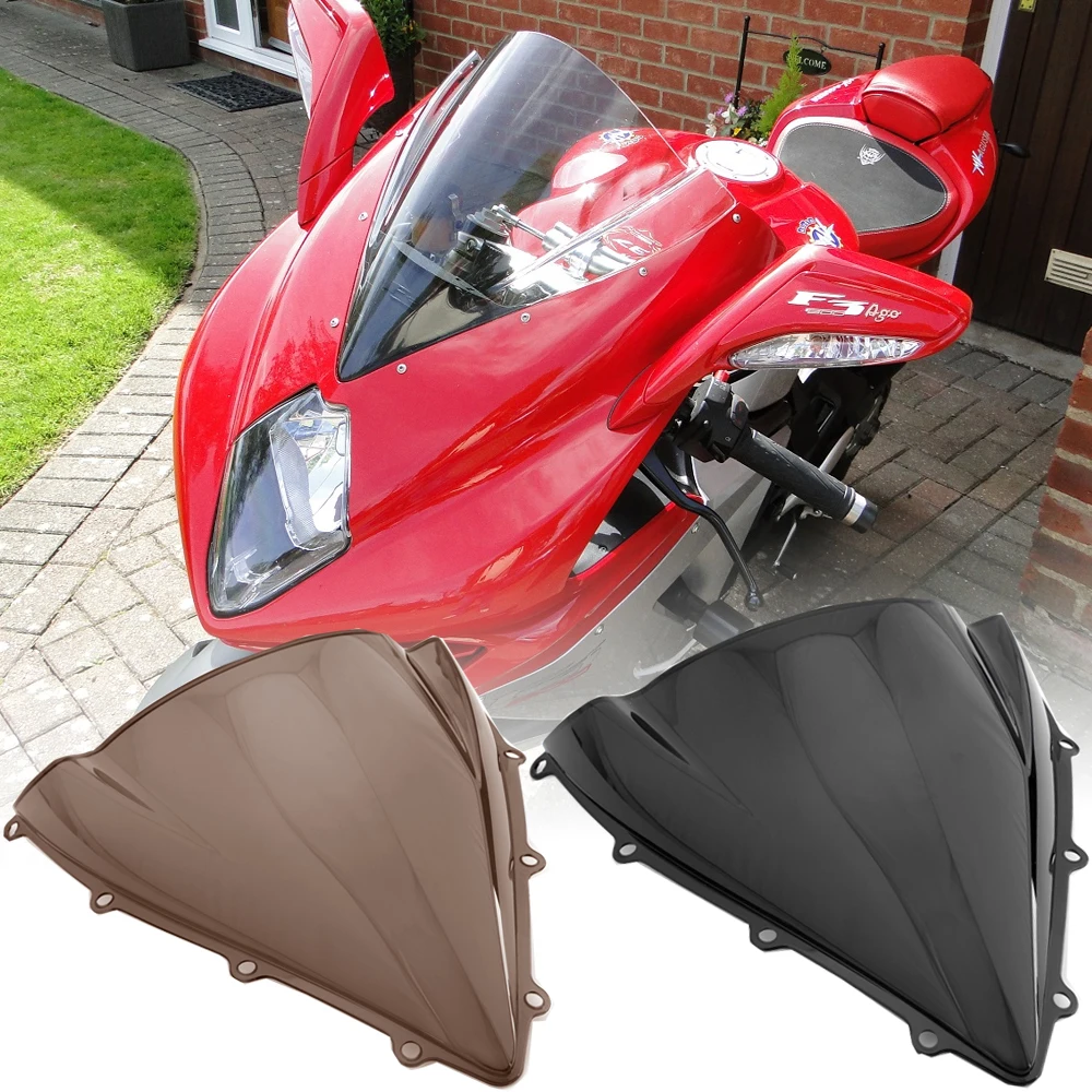 

Motorcycle Windshield Windscreen Wind Deflectors For MV Agusta F3 800 2020 2021 2022 2023 2013-2019 675 RC Screen Double Bubble