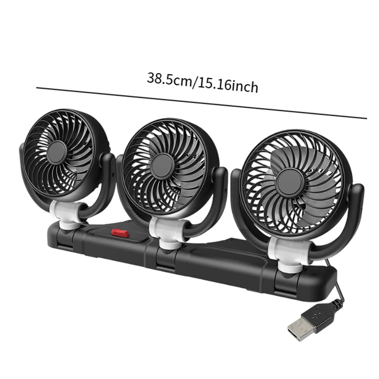 مروحة تبريد للسيارة قابلة للدوران 360 درجة وهادئة ومريحة لتبريد الهواء التلقائي #6