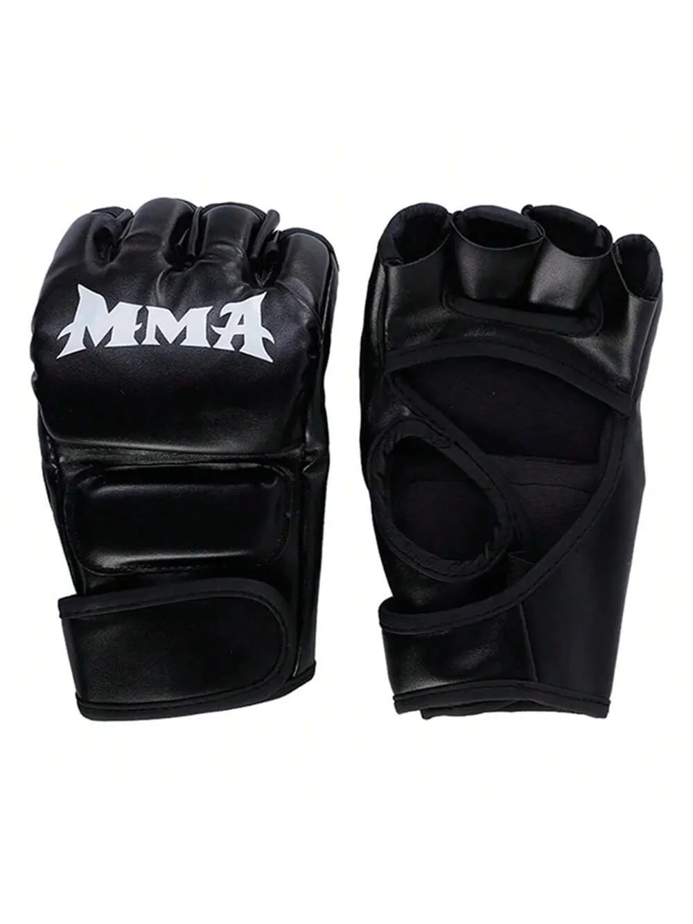 1 Pair Professional Boxing Gloves Half Finger Leather Cushion for Adult Sanda Boxing Training Sandbag Knuckles