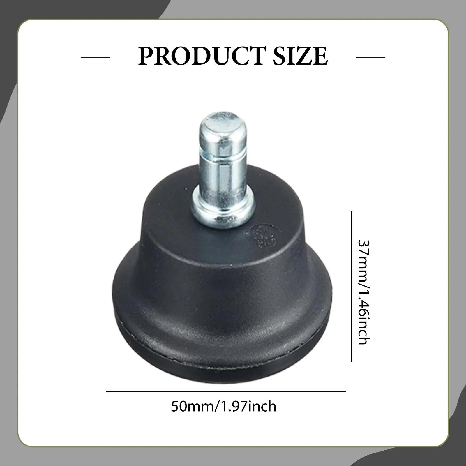 5Pcs Office Chair Glides Short Profile Foot Pads Fixed Stationary Castors