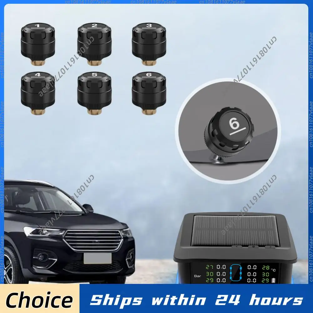 

Система контроля давления в шинах с 6 датчиками, монитор температуры шин, универсальная TPMS для автодомов, прицепов, кемперов