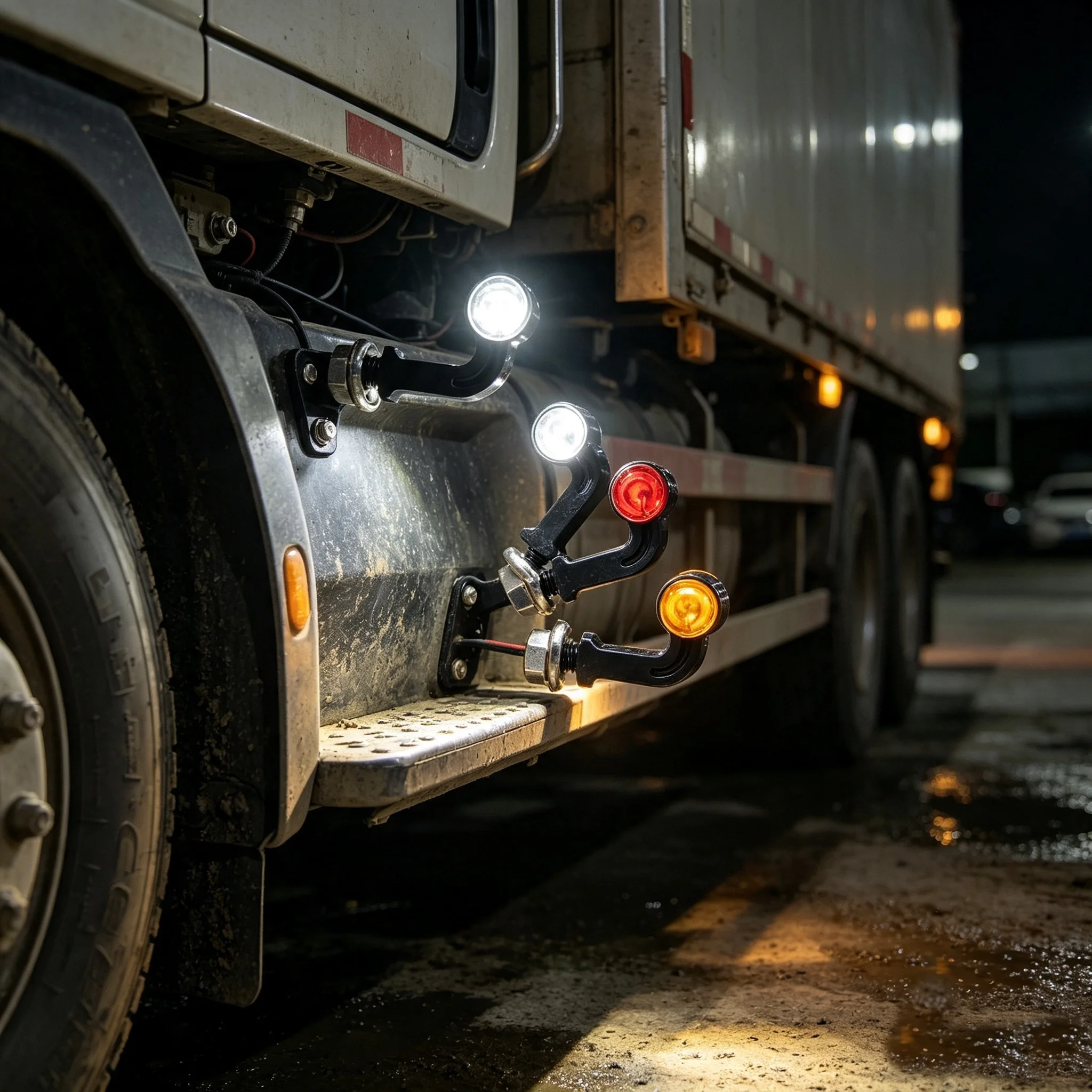 RC 1/14 LED Side Lights Position Lights for Tamiya Hydraulic Excavator Loader Dump Truck for VOLVO Trailer Tipper DIY Parts