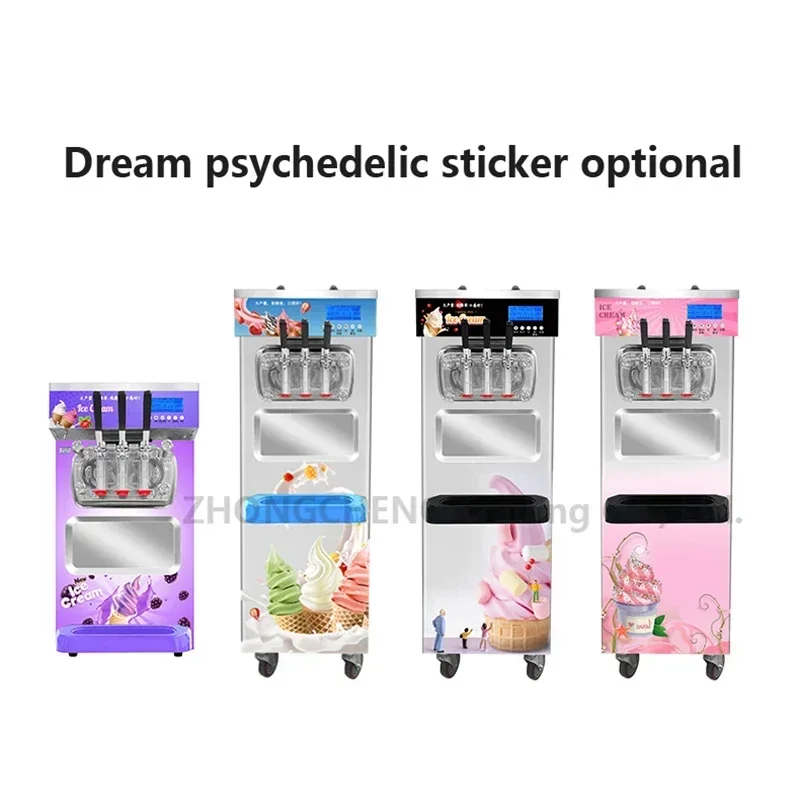 ใหม่ 2022 ใหม่ Ice Cream Machine BHT428SER1J-F Ice Cream Maker เดสก์ท็อปสามหัวการแปลงความถี่ Soft Ice Cream Machine