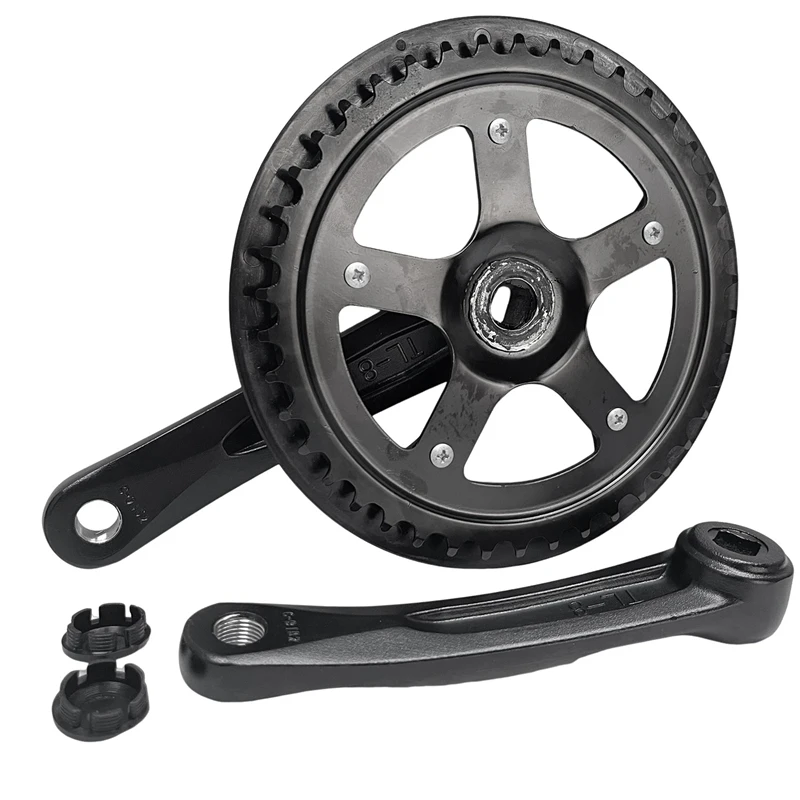 42T Foling Bike Crankset Road Bike 152MM Crank Set Hollow Tooth Plate Bike Sprocket Bike Accessories Bike