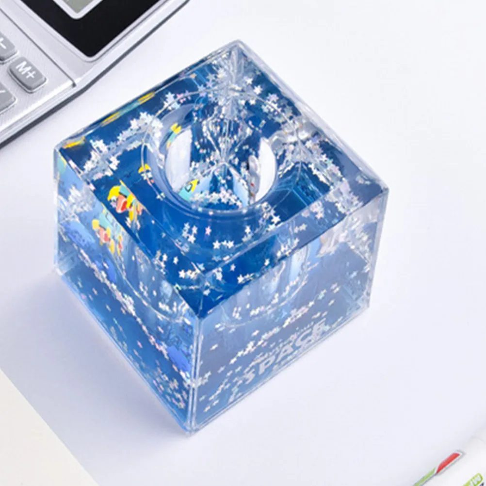 

Настольный органайзер-подставка для ручек «Космонавт» из акрила с эффектом зыбучих песков, компактный контейнер для хранения косметики, ручек, канцелярских принадлежностей, для путешествий и бизнеса