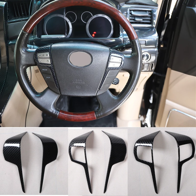 For Toyoto Alphard Vellfire 20 2008-2014 Right Hand Drive ABS Carbon Fiber Style Accessories Gear Interior Decoration Stickers