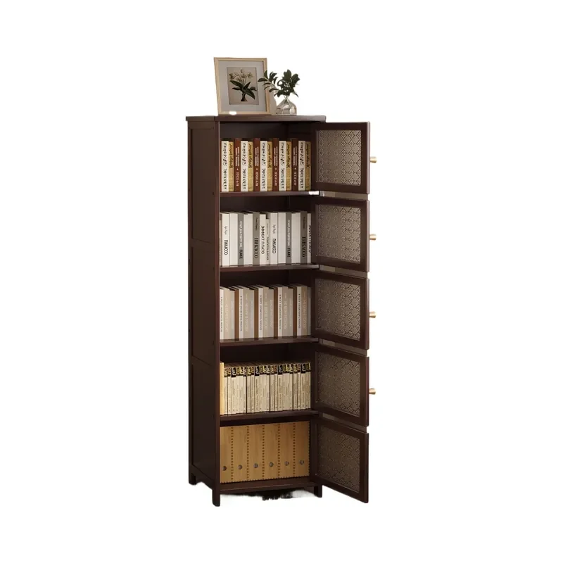 narrow-floor-to-ceiling-corner-bookshelf-with-door-dustproof-storage-rack-for-home-living-room-small-space-organizer
