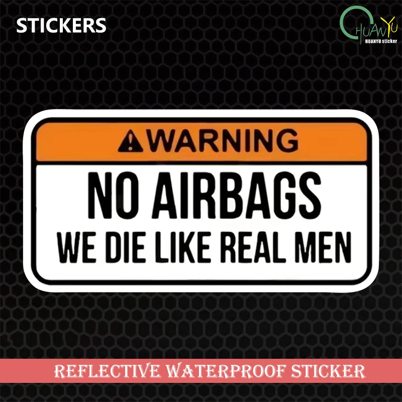 Aimants colorés « No Airbags We Die Like Real Men » pour organisateur de réfrigérateur, jouets amusants pour enfants, autocollants pour réfrigérateur et maison