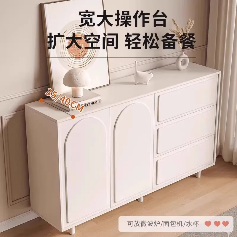 French cream style dining side cabinet, living room new chest cabinet, household entrance drawer, locker, storage, tea cabinet