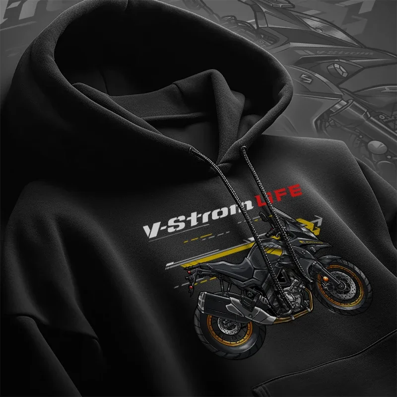 2017-2024 Models Japanese V-Strom 650 Motorcycle Pullover Hoodie Comfortable Cotton Casual Mens Sweatshirt Rider Streetwear