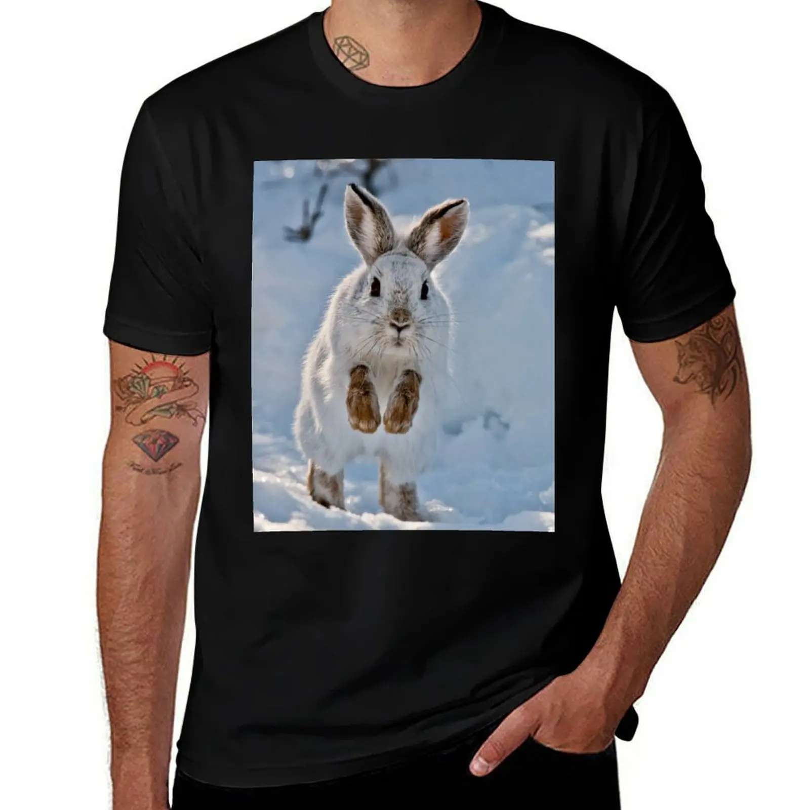 Snow Shoe Hare T-Shirt Big and Tall Loose Fit T-Shirt