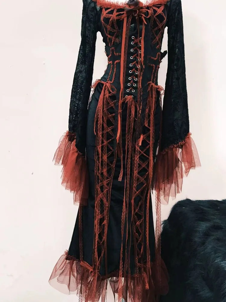 Ele Long mariage Dr Super fée t jupe couture épissage broderie évider 3D décoration fleur fixe Sa